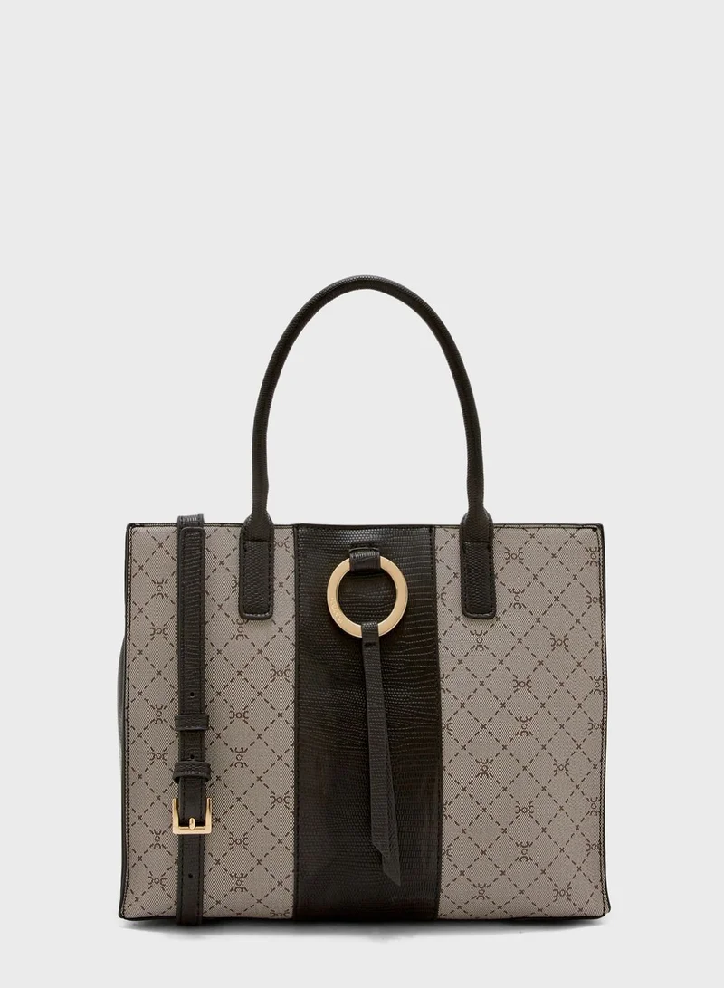 CARPISA Zip Closure Double Handle Tote