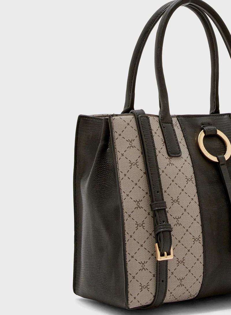 CARPISA Zip Closure Double Handle Tote