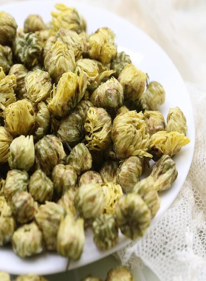 FullChea - Top Grade Chinese Chrysanthemum Tea - 3.52oz/100g - Premium Natural Dried Chrysanthemum Flower - Tai Ju Herbal Tea Loose Leaf - Non-GMO - Caffeine-free - Sweet & Fresh - Image 2
