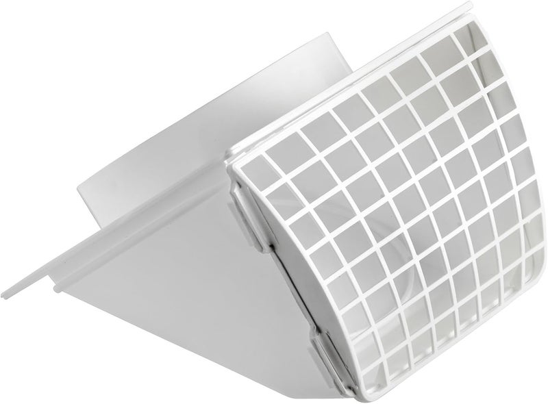 Lambro Industries 1471W Dryer Vent Hood with Removable Screen, 4 In., White - 531032 - Image 2