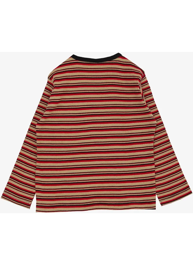 بريز Baby Boy Long Sleeve T-Shirt Patchwork Striped 9 Months-3 Years, Mixed Color