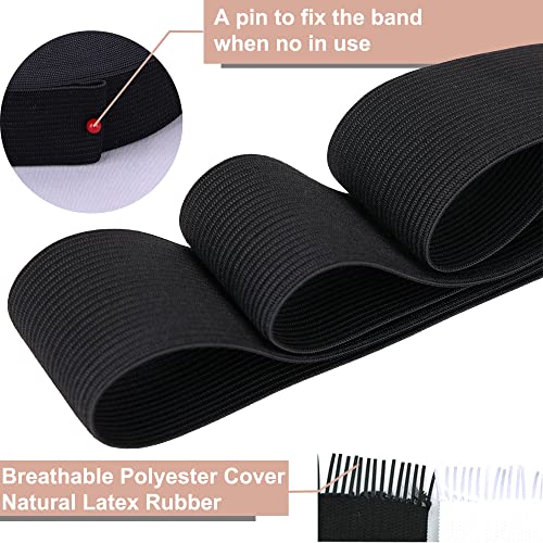 XKDOUS Elastic Band for Sewing, 1 Inch 14 Yards Elastic Bands for Sewing Waistband and Pants Waist, Black Knit Elastic Band for Wig, High Elasticity - Image 2