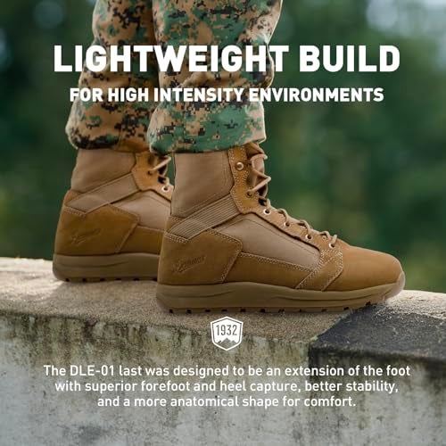 Danner Tachyon 8” Tactical Boots for Men - Ultralight Fast Drying Upper with Abrasion-Resistant Toe, Comfort Footbed, and Non Slip Traction Outsole, Black - 7.5 D - Image 5