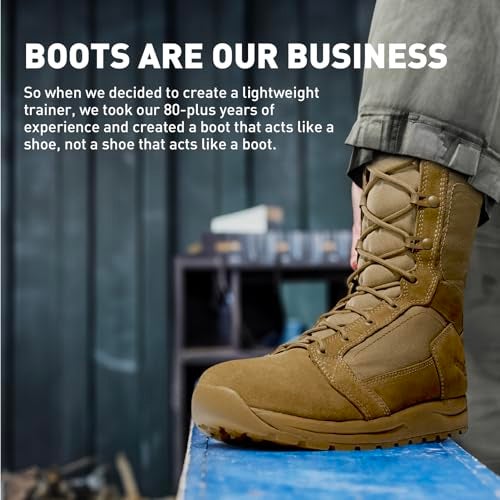 Danner Tachyon 8” Tactical Boots for Men - Ultralight Fast Drying Upper with Abrasion-Resistant Toe, Comfort Footbed, and Non Slip Traction Outsole, Black - 7.5 D - Image 3