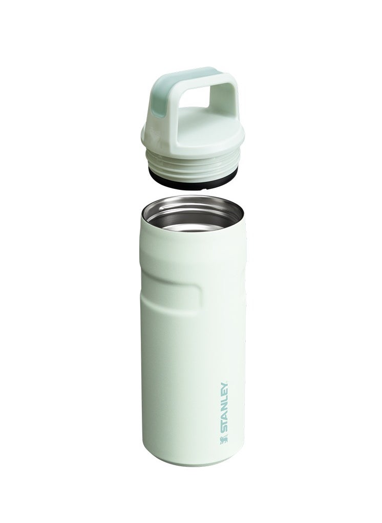 Stanley - Stanley ice flow water bottle with 473ml carrying cap with roll-up lid with wide opening and anti-leakage suitable for travel and sports- mist green - Image 1