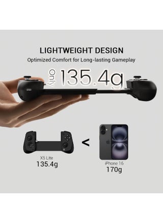 وحدة تحكم الألعاب المحمولة X5 لايت بتقنية Type-C لهواتف iPhone (USB-C) وهواتف Android وHarmonyOS، تصميم خفيف الوزن، عصي بتأثير هول، تدعم المبرد والشحن المتواصل - view 3