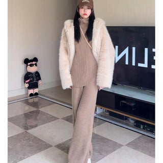 Purple Wool Two-piece Set Autumn Winter Thick Loose Lazy Style Knitted Wide-leg Pants Set Women Trendy Camel - pzsku/Z20F4B4936C9DCFAEDA67Z/45/1746230210/6bfc402e-7900-4465-b2d5-ef1790f2ccf6