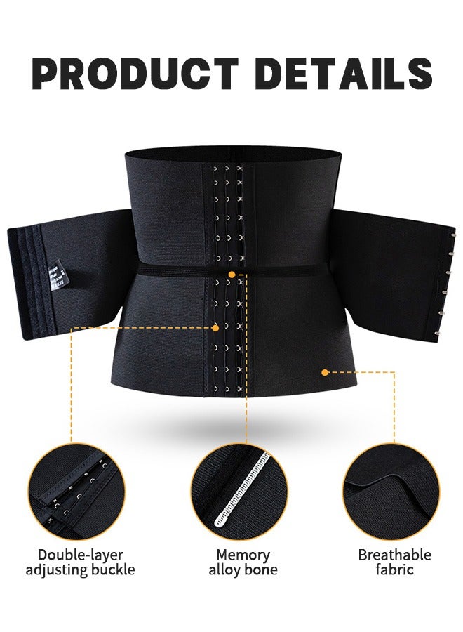 UETEEY Waist Trainer Workout Waist Cincher Trimmer Adjustable Workout Girdle Body Shaper Underbust Waist Corsets Tummy Control Hourglass Body Shapewear M - Image 2