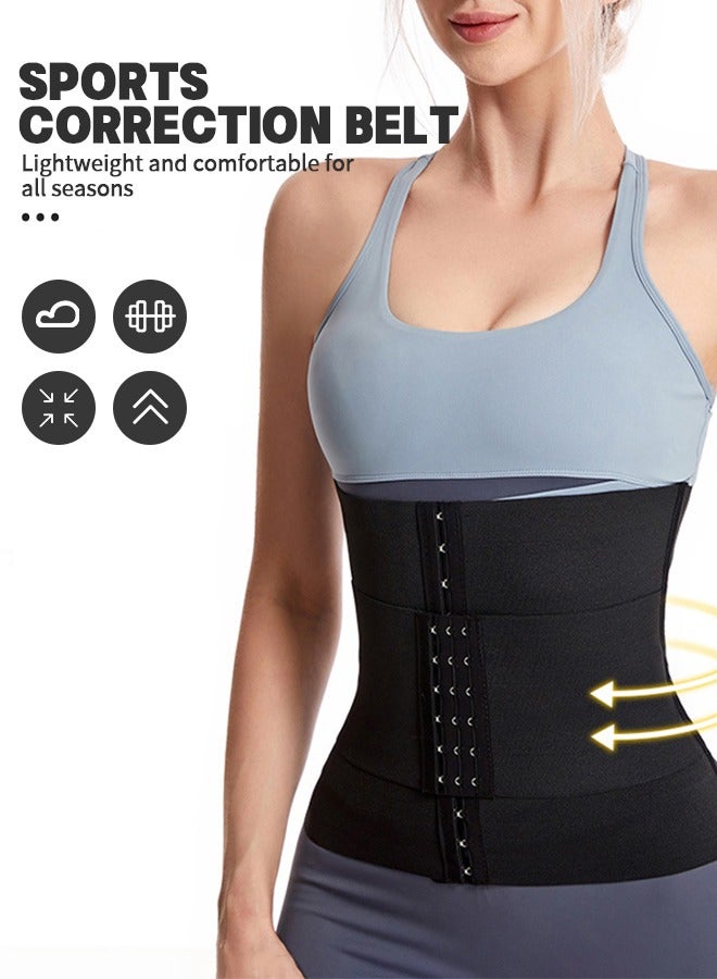 UETEEY Waist Trainer Workout Waist Cincher Trimmer Adjustable Workout Girdle Body Shaper Underbust Waist Corsets Tummy Control Hourglass Body Shapewear M - Image 3