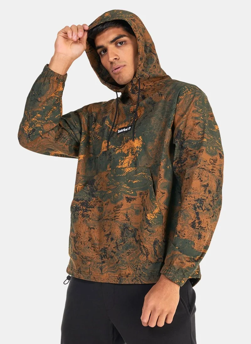 Timberland Men's Printed Lightweight Ripstop Anorak Jacket