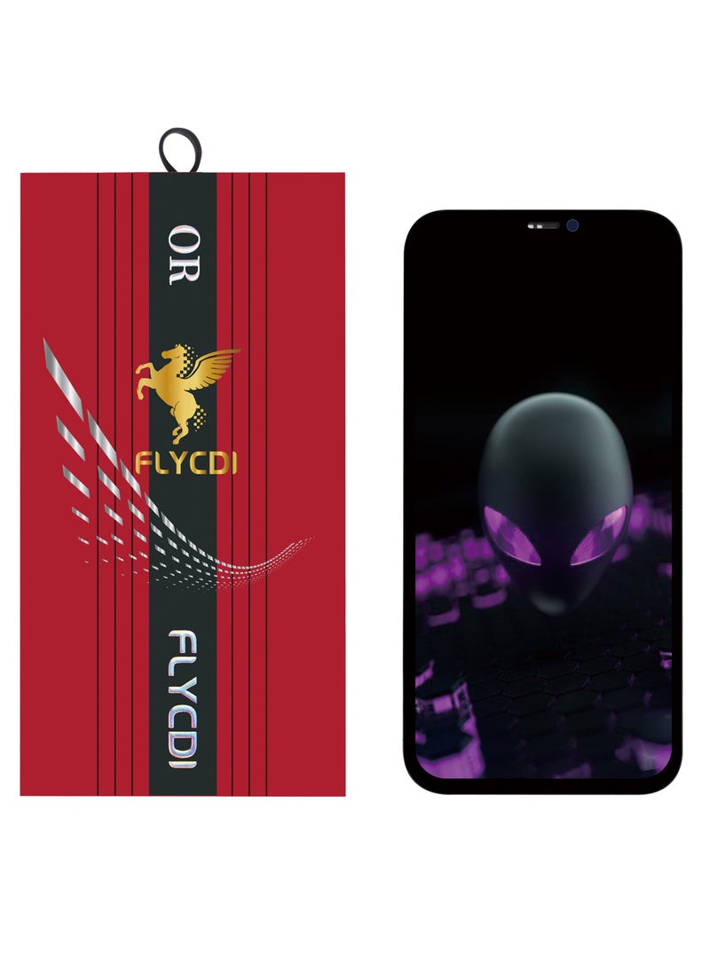 FLYCDI For iPhone 12 Pro Max OLED Screen Replacement, Original Fit, with Camera Hole Ring, High Brightness Display, Soft OLED Panel - Image 2