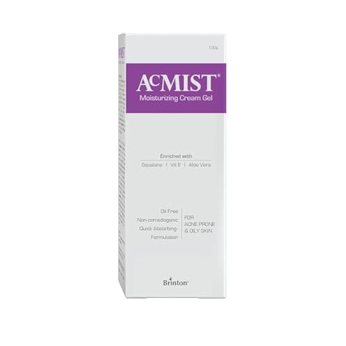 Brinton جل كريم مرطب AcMist للبشرة المعرضة لحب الشباب والدهنية | كريم مرطب 3.5 أونصة - Image 1