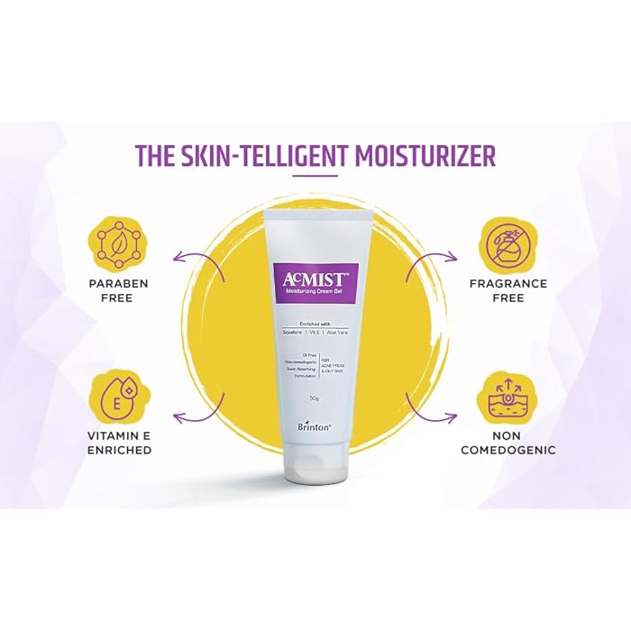Brinton جل كريم مرطب AcMist للبشرة المعرضة لحب الشباب والدهنية | كريم مرطب 3.5 أونصة - Image 3