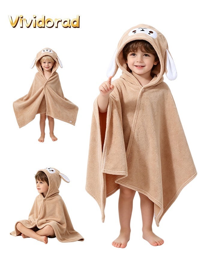 Vividorad Baby Bath Towel Hooded Towel for Kids Ultra Soft Thick Baby Bath Towels Hhighly Absorbent Hypoallergenic Coral Fleece Hooded Bath Towel Large Baby Towel Beach Towels Wrap For Boys Girls Newborn Essentials Suitable for Bath Pool Beach White - Image 1