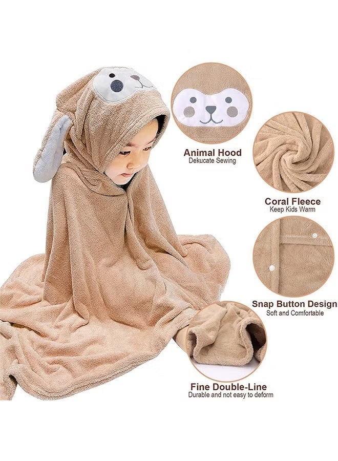 Vividorad Baby Bath Towel Hooded Towel for Kids Ultra Soft Thick Baby Bath Towels Hhighly Absorbent Hypoallergenic Coral Fleece Hooded Bath Towel Large Baby Towel Beach Towels Wrap For Boys Girls Newborn Essentials Suitable for Bath Pool Beach White - Image 5