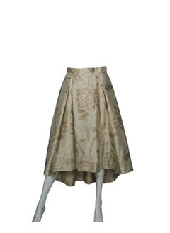 Sana'a Kayum Champagne With Beige Floral Jacquard  - Image 1