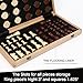 LEAP Wooden Chess and Checker Sets 15 Walnut Maple Folding Chess Board with 2 Extra Queens Chess Board Set Wooden Chess Sets for Adults - Image 4