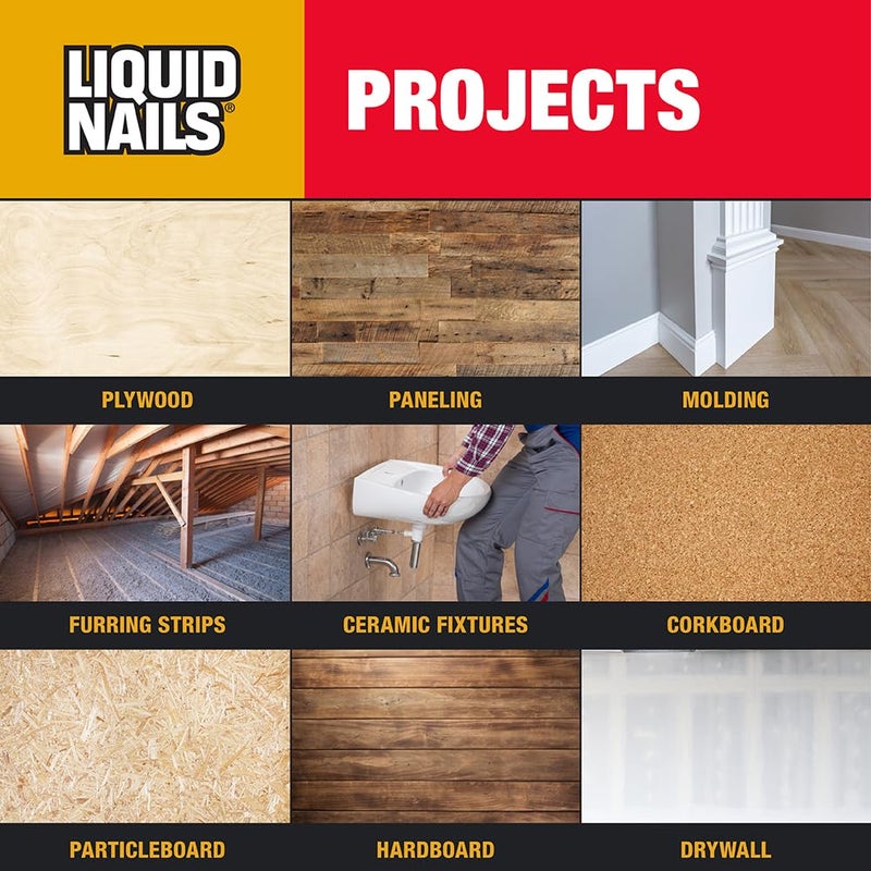 Liquid Nails لاصق سائل للمشاريع والبناء - 10 أونصات سائلة - Image 5