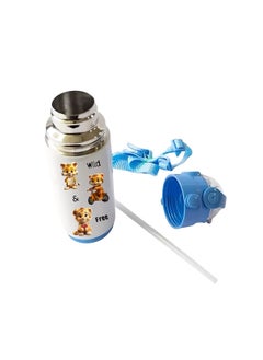 PRINTSHOP4ME Kids Unisex Insulated Stainless Steel Water Bottle With Straw-Insulated For Hot&Cold Drinks|Ideal For School|Kids Boys And Girls Water Bottle Easy-To-Carry-350ml  - Image 2