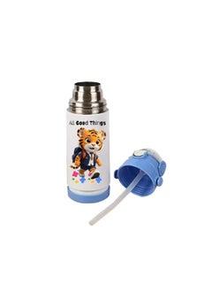 PRINTSHOP4ME Kids Unisex Insulated Stainless Steel Water Bottle With Straw-Insulated For Hot&Cold Drinks|Ideal For School|Kids Boys And Girls Water Bottle Easy-To-Carry-350ml  - Image 3