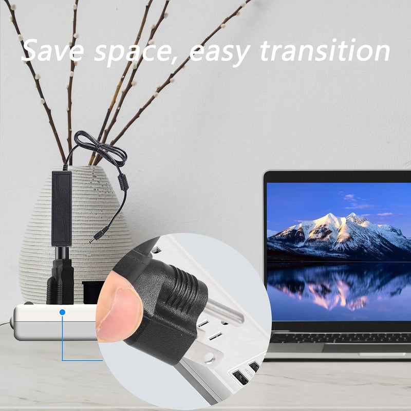 CERRXIAN 90 Degree NEMA 515P to IEC 320 C13 Female 10A125V Computer Power Extension Adapter 3 Prong USA C13 to NEMA 515R Plug Power Adapter  2 Pack - Image 5