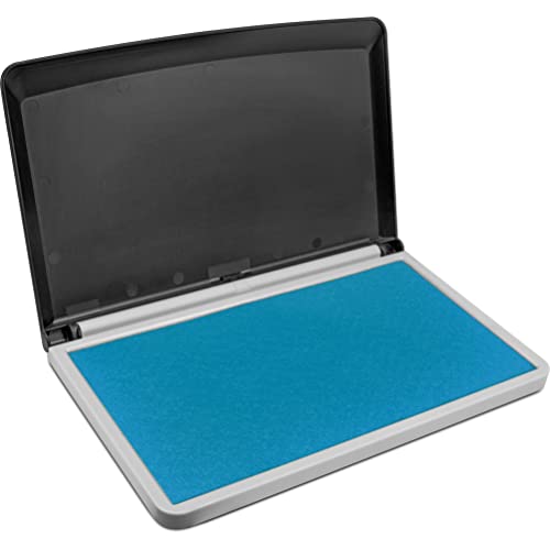 MaxMark Large Premium Light Blue Ink Stamp Pad - 3.5" x 6.25" - Quality Felt Pad - Image 2