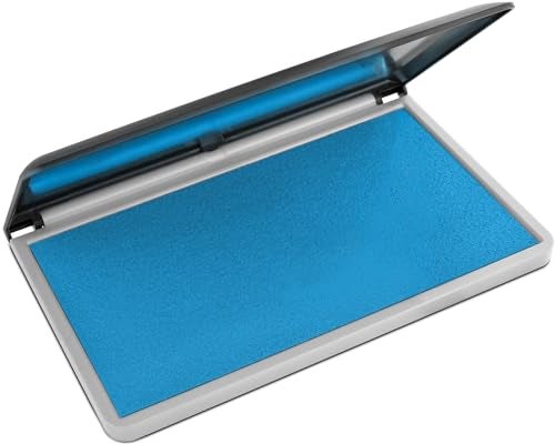 MaxMark Large Premium Light Blue Ink Stamp Pad - 3.5" x 6.25" - Quality Felt Pad - Image 1