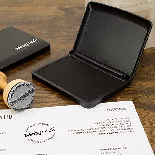MaxMark Large Premium Light Blue Ink Stamp Pad - 3.5" x 6.25" - Quality Felt Pad - Image 5