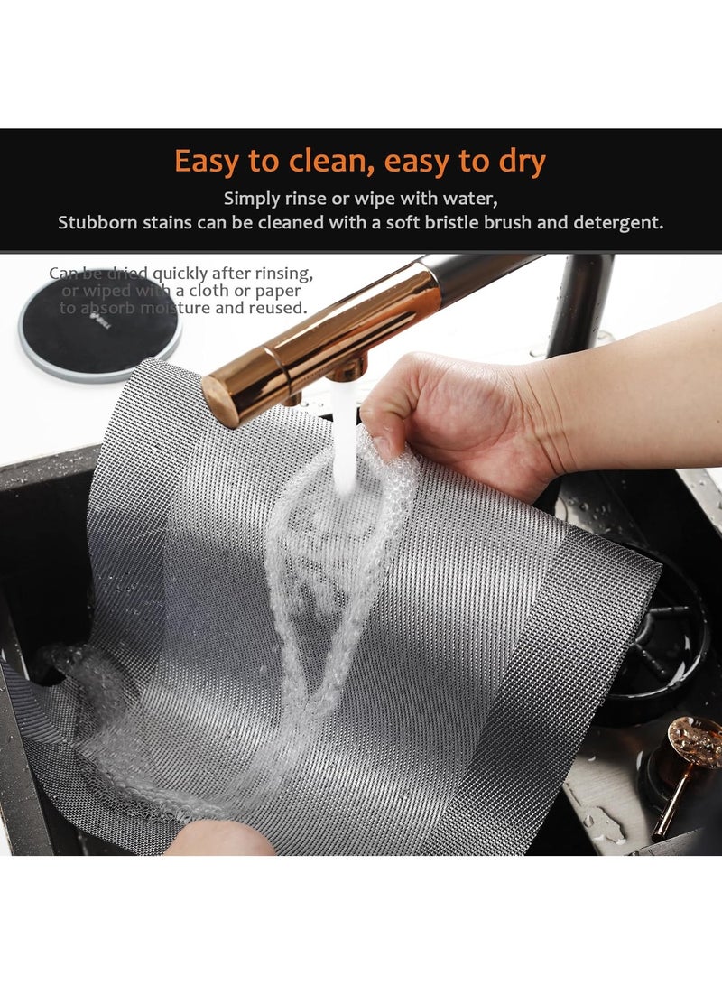 FASHION HOME أغطية طاولة للمطبخ طاولة الطعام مقاومة للحرارة مضادة للانزلاق قابلة للغسل أغطية طاولة PVC سهلة التنظيف أغطية عشاء من الفينيل المنسوجة 4/6 عبوات - Image 5