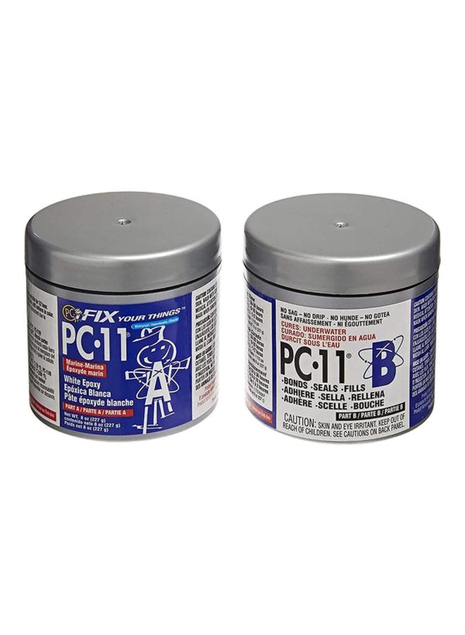 PC Products PC-11 Water-Resistant Two-Part Marine Grade Epoxy Paste White 8oz - Image 2