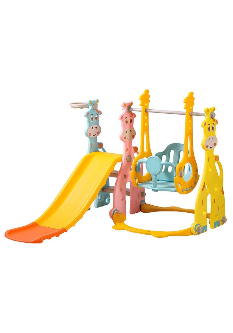 MaBaby Children's Slide Kids Slide with Basketball Hoop Indoor Home Multi-Function Combination Folding Toys Baby Slide For Boys and Girls - Image 1