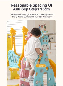 MaBaby Children's Slide Kids Slide with Basketball Hoop Indoor Home Multi-Function Combination Folding Toys Baby Slide For Boys and Girls  - Image 3
