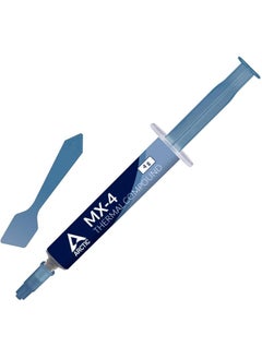 أركتيك ARCTIC MX-4 (بما في ذلك ملعقة مسطحة، 4 جرام) - معجون حراري عالي الأداء لجميع المعالجات (وحدة المعالجة المركزية، وحدة معالجة الرسومات - الكمبيوتر الشخصي)، موصلية حرارية عالية جدًا، متانة طويلة، تطبيق آمن  - Image 1