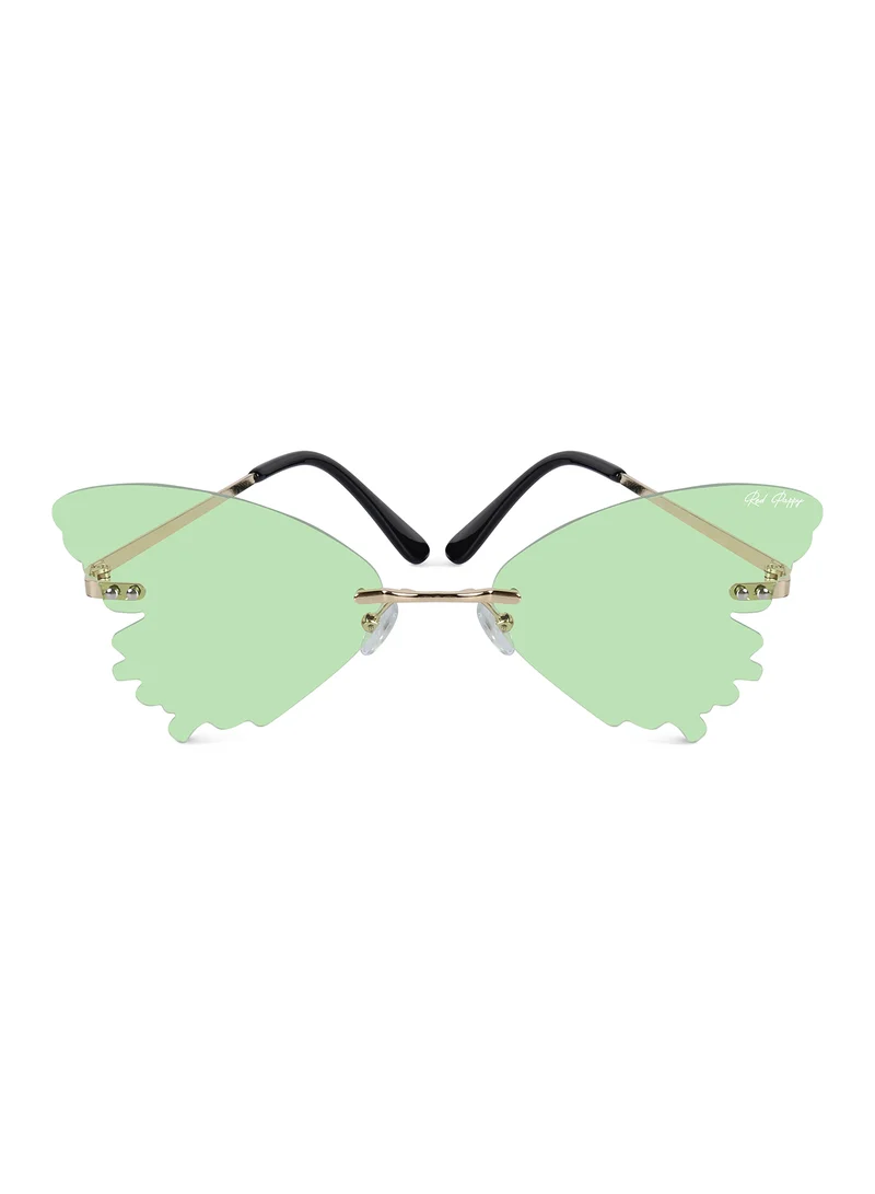 Woggles Strobe Light Green Butterfly Sunglasses