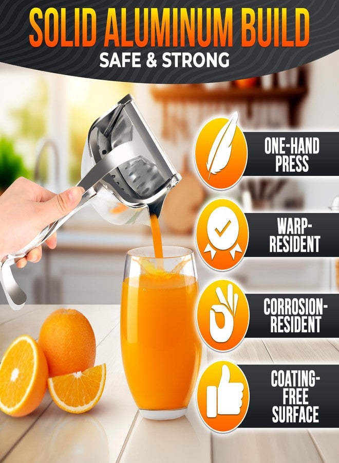 LEGLO Hand Juicer Squeezer - Aluminum Lemon Squeezer for Effortless Juice Extraction - Manual Hand Press Juicer for Lemon, Orange, Lime, Grapefruit & Pomegranate, Durable Ergonomic Handle, Easy Clean Design - Image 3