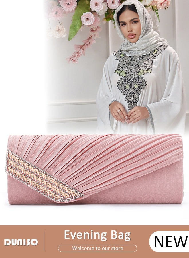 DUNISO Diamond Evening Bag for Women Ladies Clutch Purse Sparkling Envelope Evening Bag Chain Purse Formal Cocktail Party Handbag Dress Bride Wedding Prom Party  - Image 1