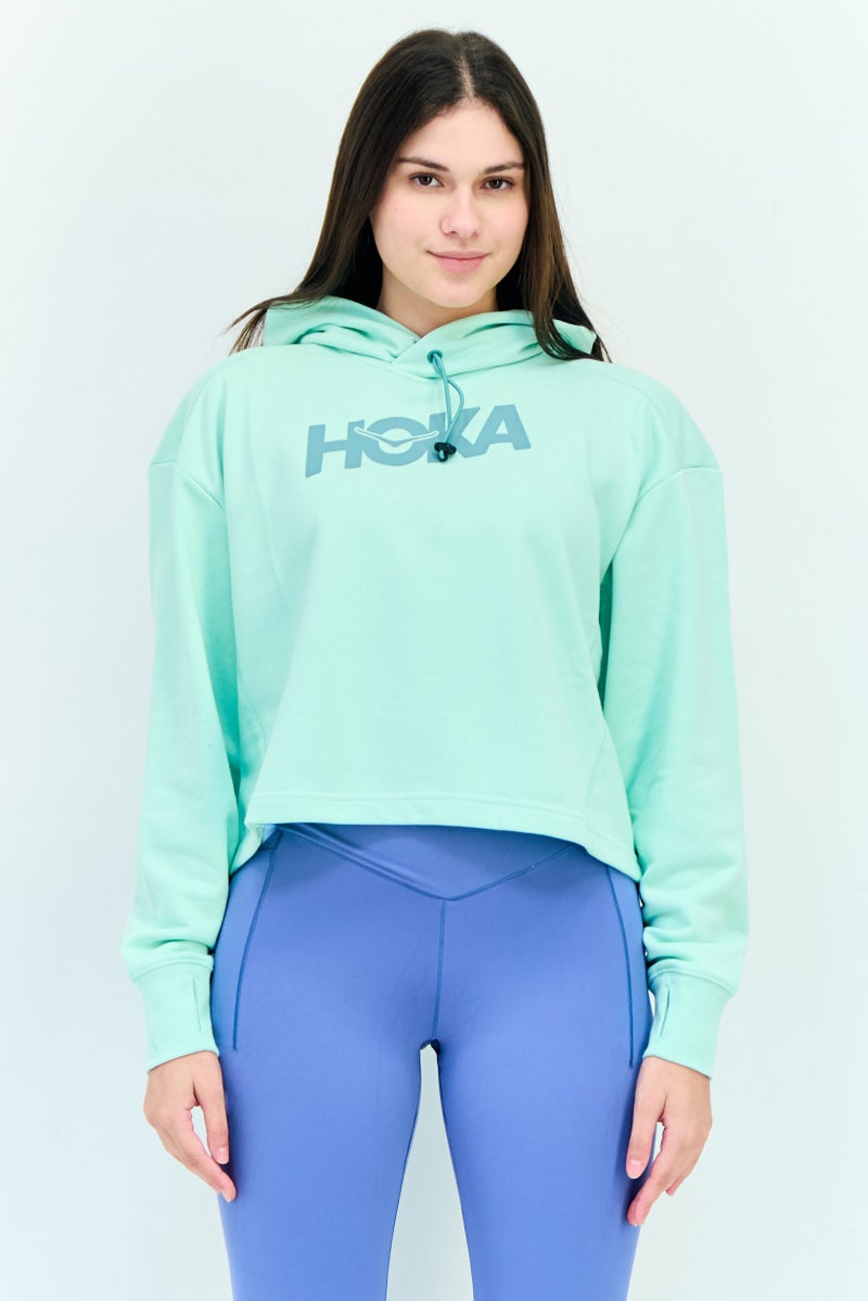 Hoka Women Sportswear Fit Outdoor Hoodie, Lime Green - Image 1