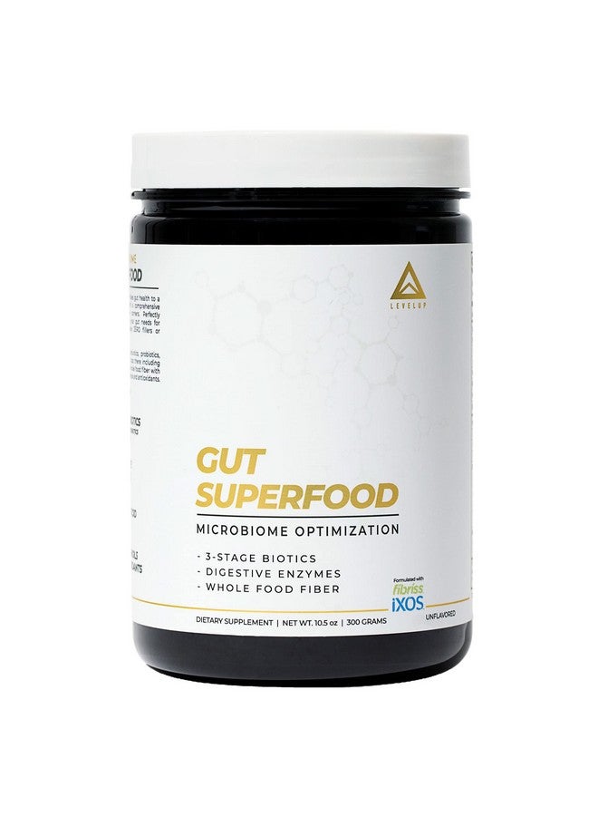 LevelUp Gut Superfood Fiber Supplement For Leaky Gut Digestive Problems Stomach Discomfort Prebiotic Probiotic Postbiotic Xos Supplement Gluten Free No Additives Total Gut Health (Unflavored) - Image 1
