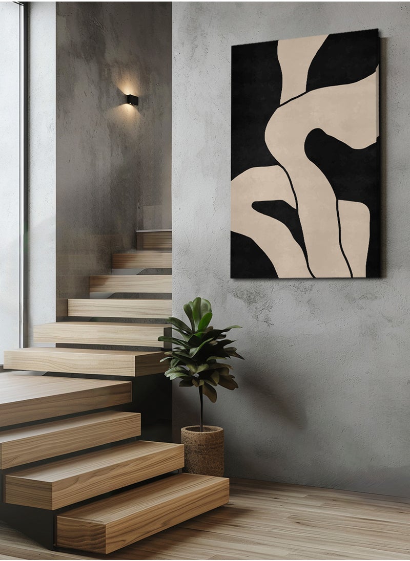 LOWHA - Canvas Wall Art Stretched Over Wooden Frame with Abstract Painting - Image 1