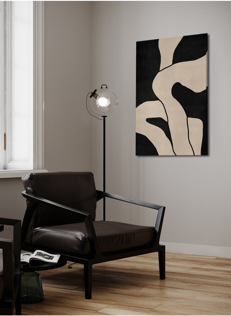 LOWHA - Canvas Wall Art Stretched Over Wooden Frame with Abstract Painting - Image 1