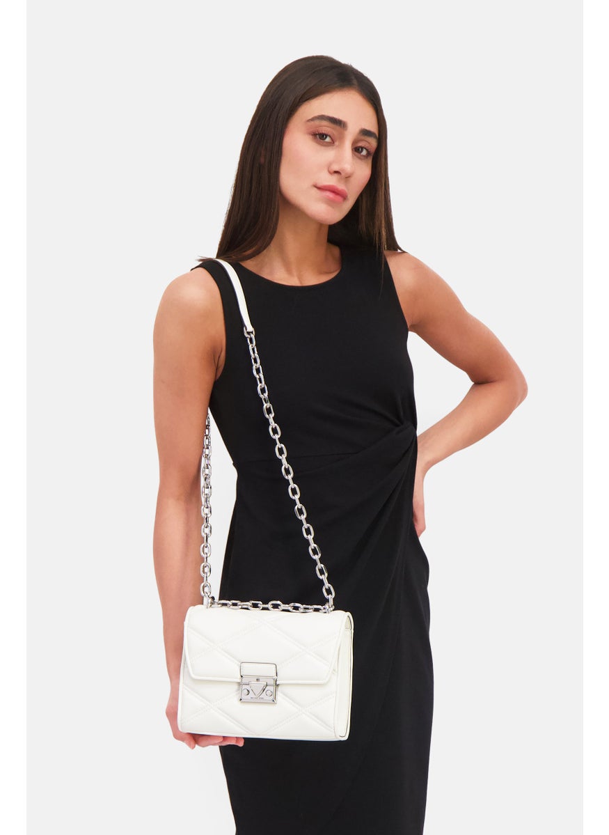 Michael Kors - Women Quilted Cross Body Bag 18 H x 24 L x 8 W cm, Off White - Image 1