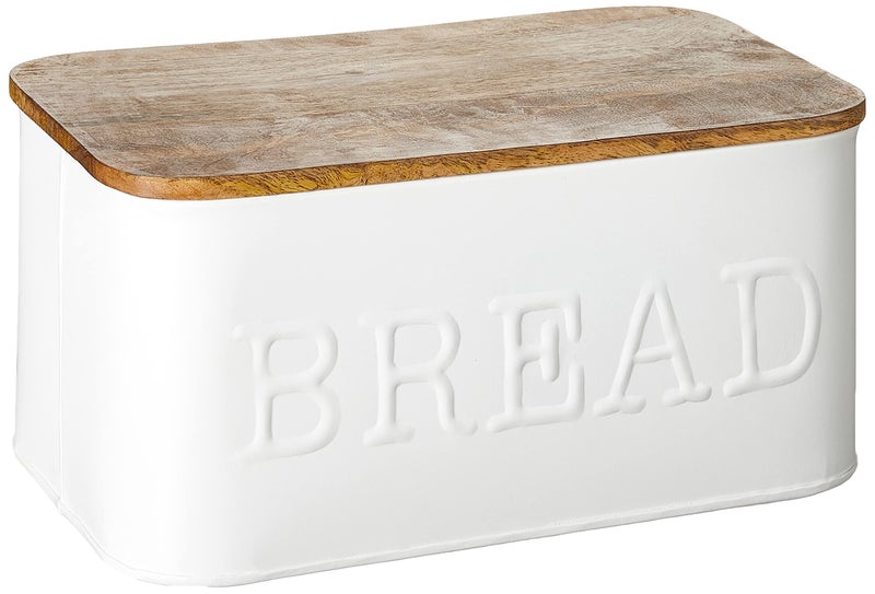 Mud Pie Circa Bread Box white, 5 1/4" x 12" - Image 1