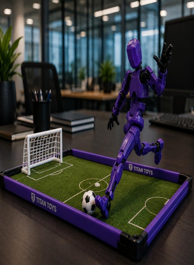 DOOZLE Titan T13 Action Figure Robot Toy, 3D Printed Articulated Dummy Model (Purple) - Image 2