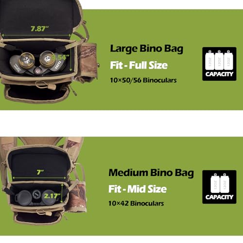 Wild Cedar Binocular Harness Chest Pack with Rangefinder Pouch Bino Harness with Rain Cover for Hunting - Image 3