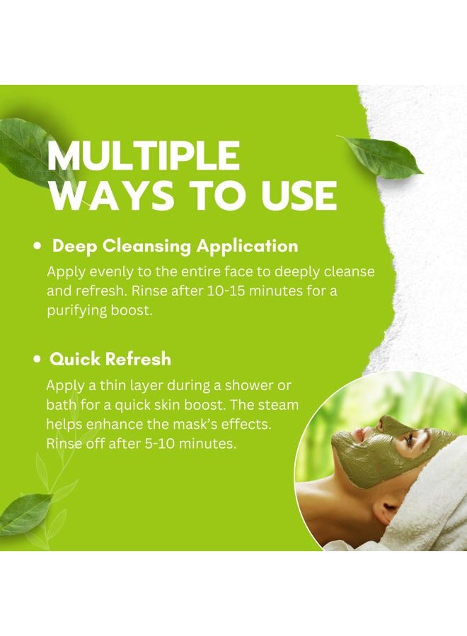 Hebepe Green Tea Matcha Mud Mask with Aloe Vera, Deep Cleansing, Hydrating, and Relaxing Volcanic Clay Facial Mask - Image 5