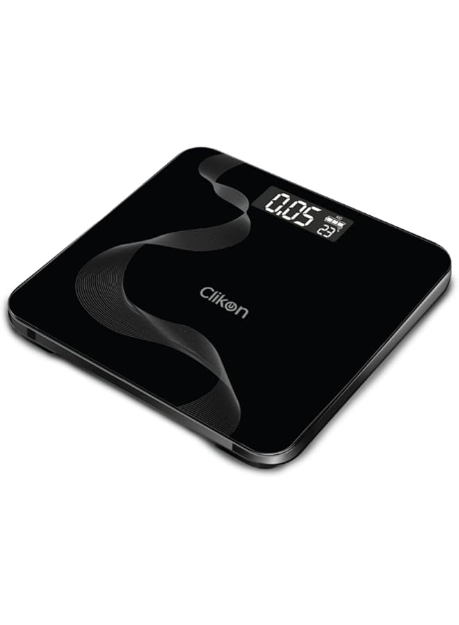 Clikon - Tempered Glass Digital Bathroom Scale, Automatic On/Off Zero Operation, Overload & Low Battery Indicator - CK4017 - Image 1