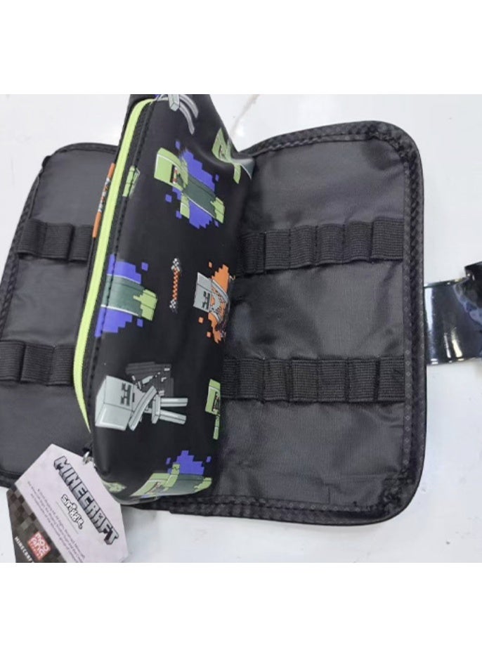 Smiggle x Minecraft Creeper Print Zipper Pencil Case - Image 2