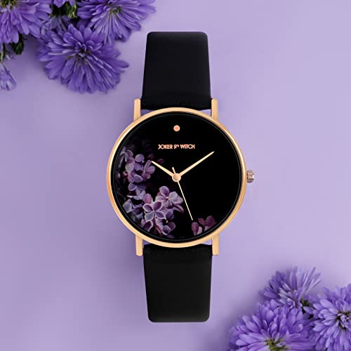 Joker & Witch Women Analogue Aster 36mm Black Dial 18mm Faux Leather Strap Watch - Image 5
