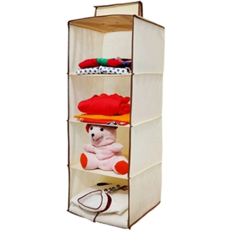 DR Mall Nirva 4 Pockets Wardrobe Door Wall Mounted Clothing Underware Hanging Storage Bag Multi Colour - Image 1