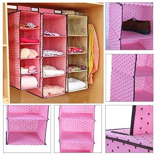 DR Mall Nirva 4 Pockets Wardrobe Door Wall Mounted Clothing Underware Hanging Storage Bag Multi Colour - Image 3